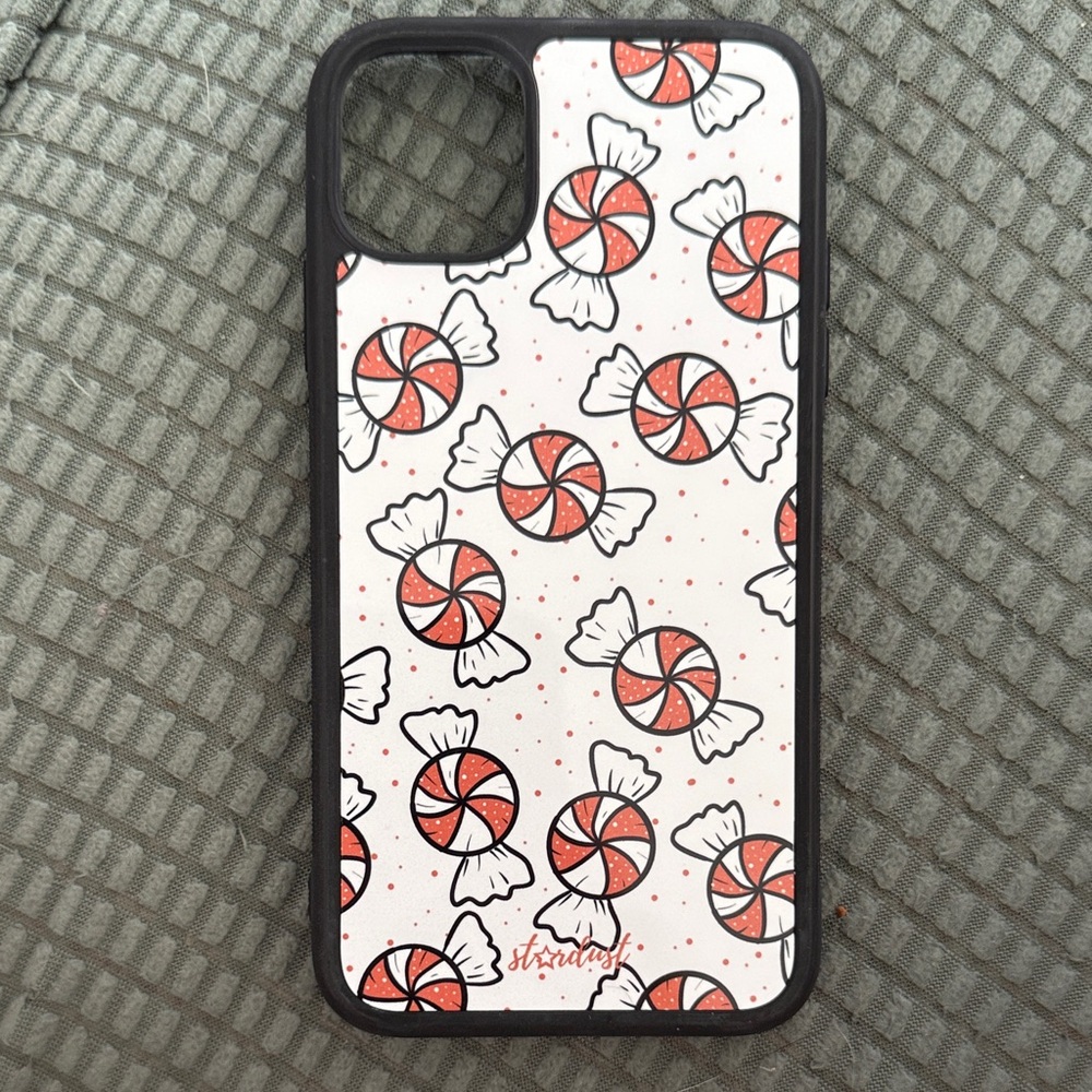 Strada Candy Swirl Phone Case - Black and Red